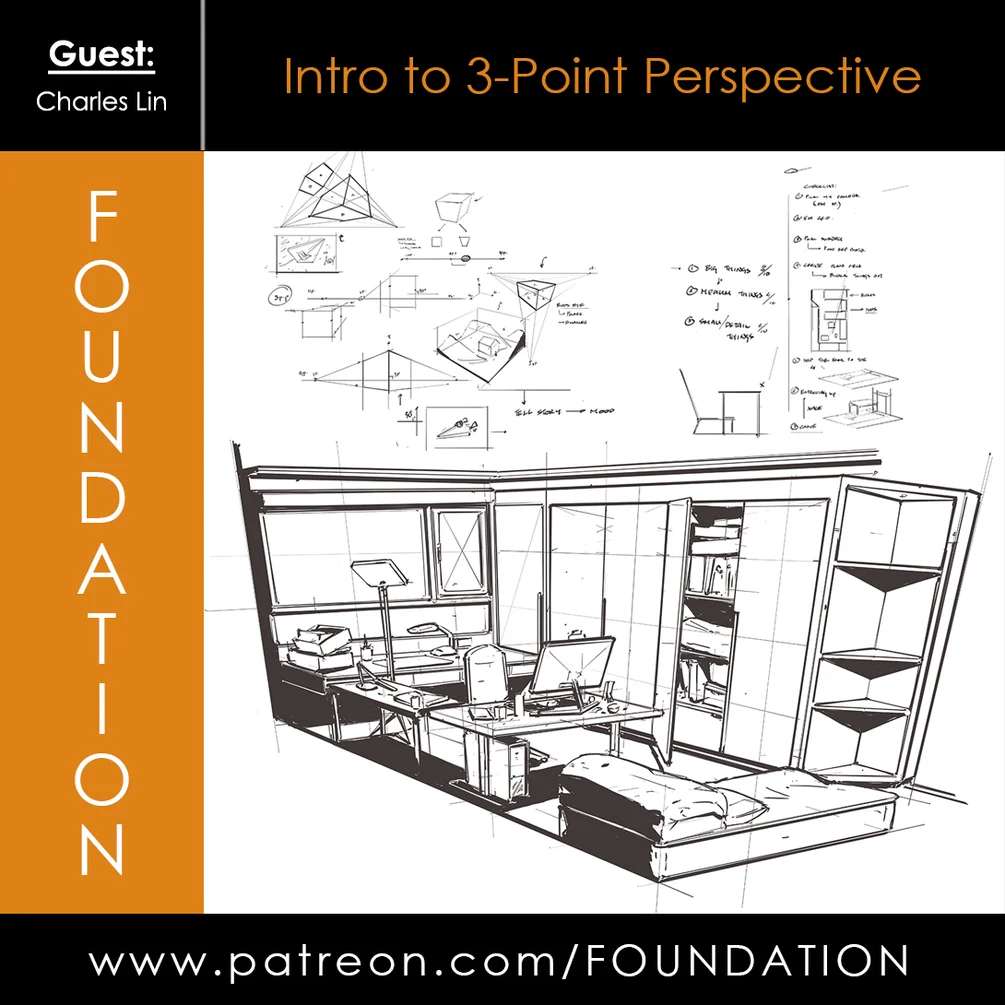 Foundation Patreon Intro to 3 Point Perspective with Charles Lin