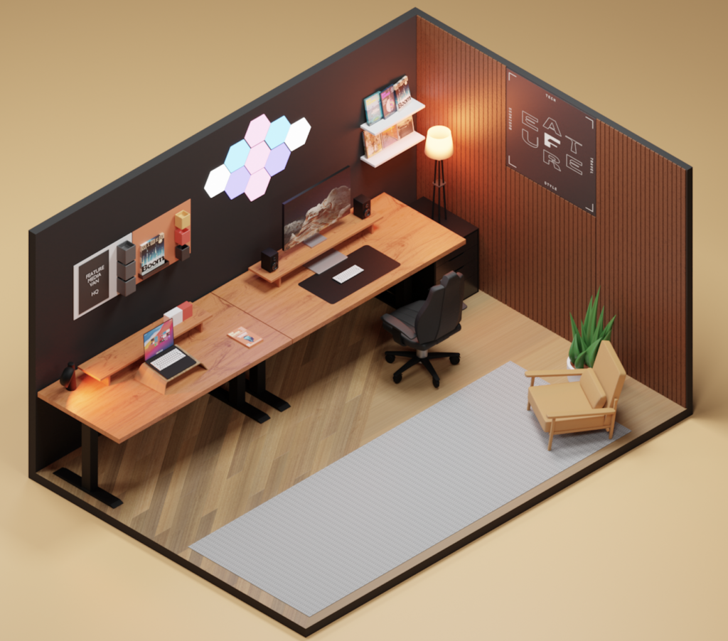 K-On! clubroom 3D walkthrough - Blender 