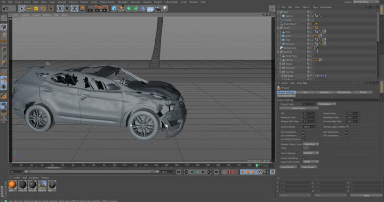 Cinema 4D Car Destruction Part 1