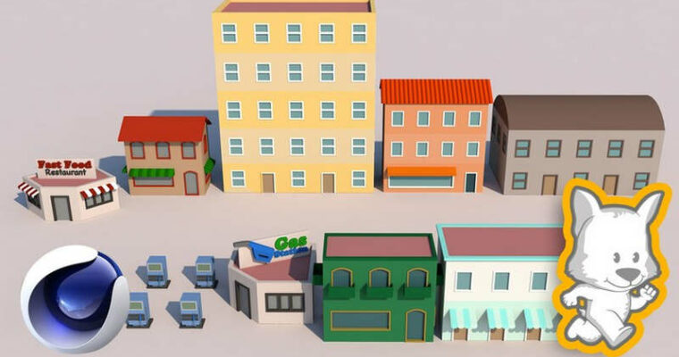 Low Poly Modeling in Cinema 4D (Vol 1) 3D Buildings