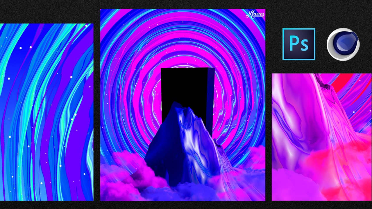 Create A Vivid Iridescent Artwork Using Cinema D And Photoshop