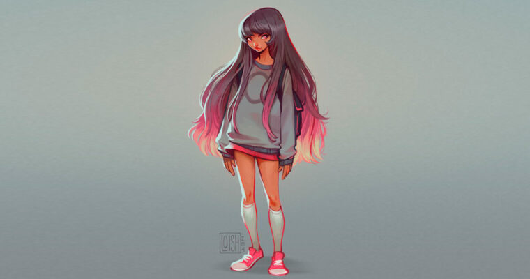 Full Body Character Portrait by Loish