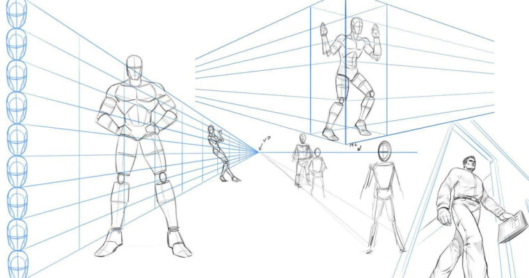 Drawing  Characters in Perspective and with Foreshortening