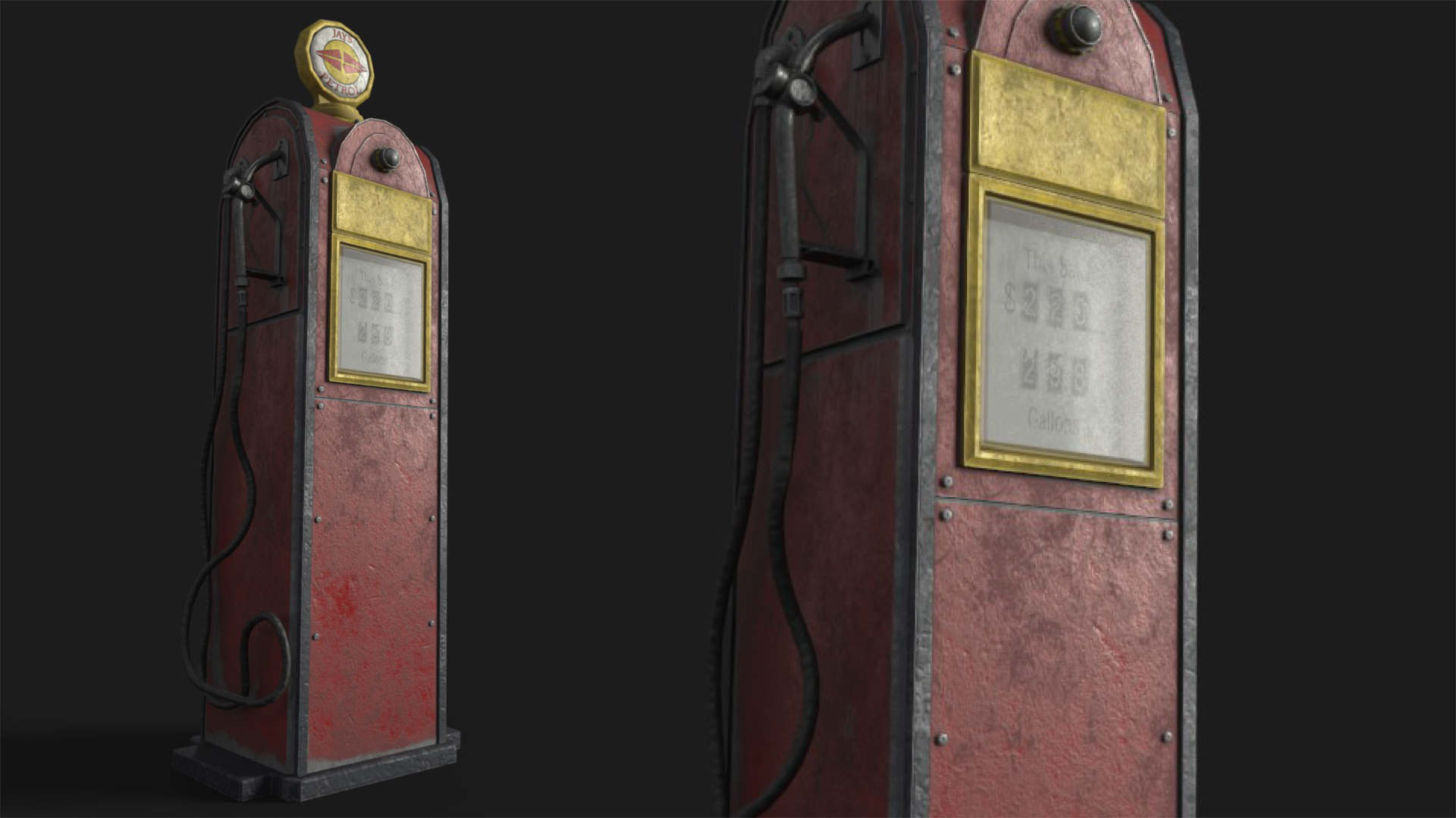 Substance Painter Petrol Pump Game Asset