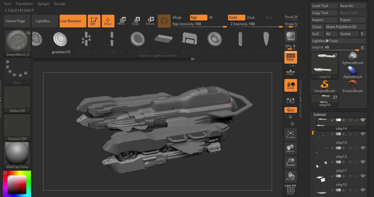SciFi Ship Series in Maya Volume 4