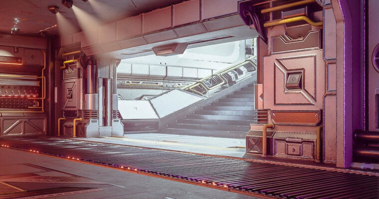 Animated Sci-Fi Game Environment Creation in Blender 2.8