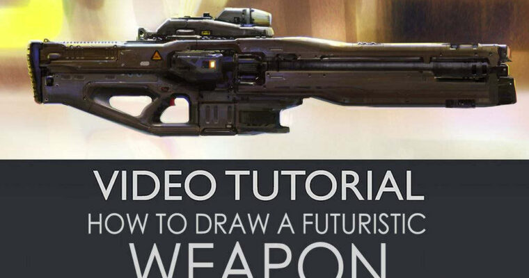 How to Draw a futuristic weapon  John Wallin Libert