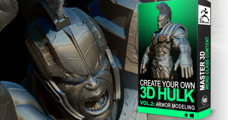 Hulk En Vol. 2: Armor Modeling – 3D Course Character creation in Zbrush