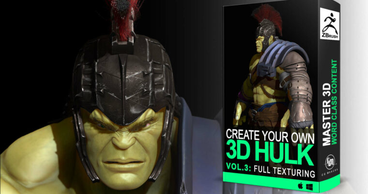 Hulk Vol. 3: Texturing and Painting – 3D Course Character creation in Zbrush