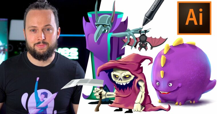 Drawing Monsters with Adobe Illustrator CC (Martin Perhiniak)