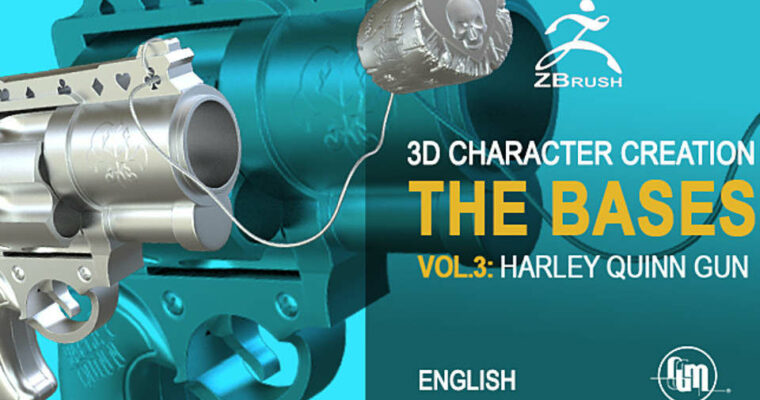 Vol 3. Harley Quinn Comic Weapon in Zbrush