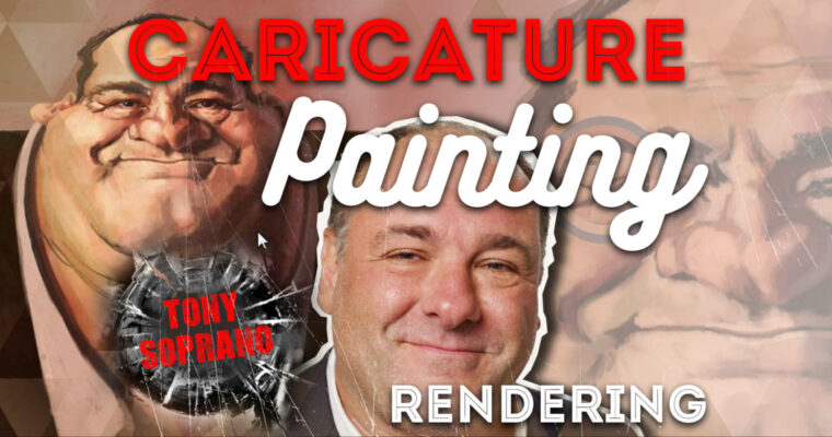 Caricature Painting of Tony Soprano Pt 3 – Rendering