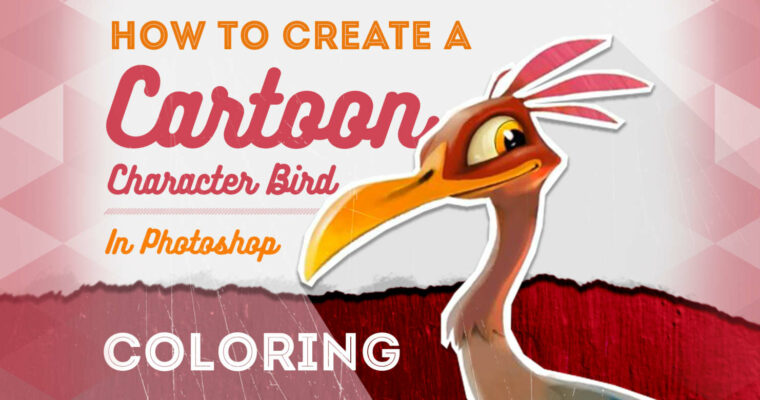 How to Create a Cartoon Character Bird Pt 2 – Coloring