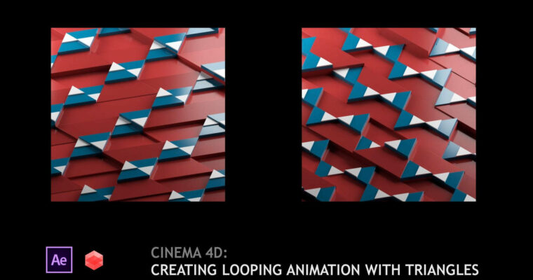 Cinema 4D and Redshift Creating looping animation with triangles