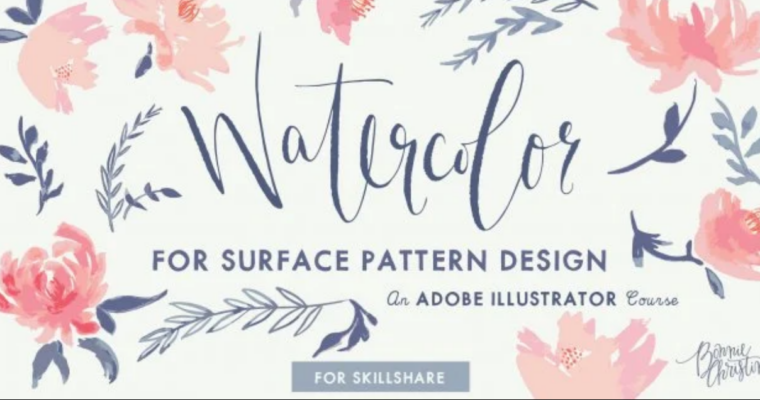 Watercolor for Surface Pattern Design Working with Adobe Illustrator