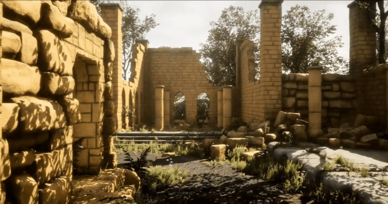 Ancient Ruins 3D Game Environment in Blender 2.82 by Victory3D
