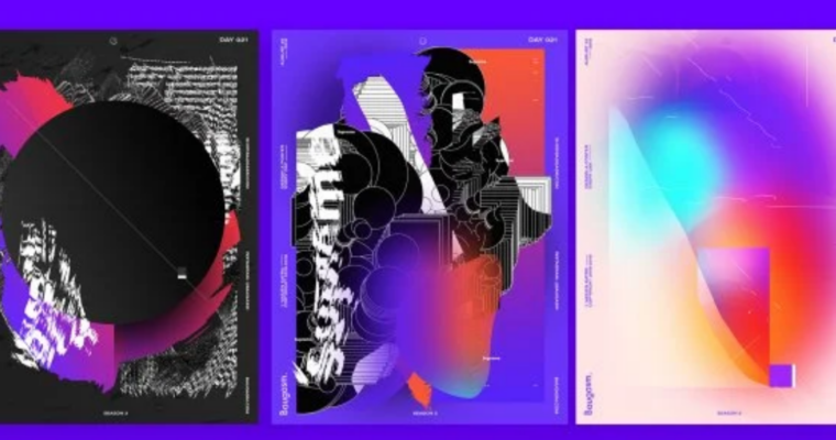 Baugasm™ Series #10 – Design 3 Different Abstract Posters in Adobe Photoshop and Illustrator