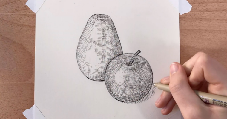 Crosshatching In Ink