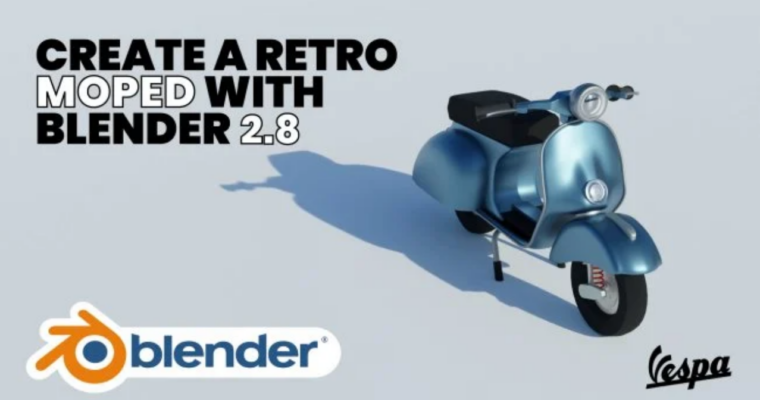 Create A Retro Moped With Blender 2.8