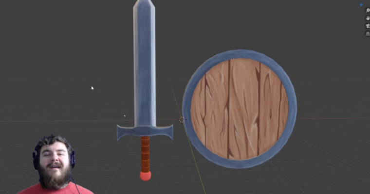 Creating a Sword and Shield in Blender 2.82 by Tayler Zaskey