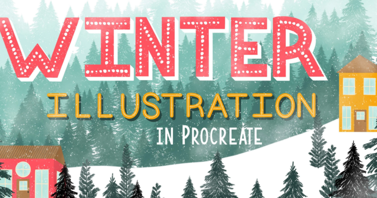 Winter Illustrations in Procreate  27 Brushes and Stamps