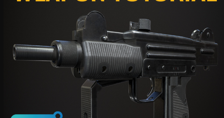 Creating Mini Uzi Weapon Tutorial – High Poly, Baking & Texturing (Vietnamese)