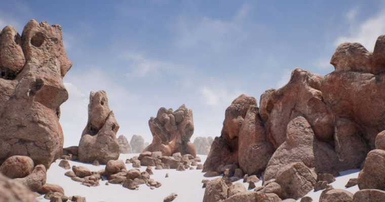 Modeling, Texturing, and Shading Volcanic Rocks for Unreal by Casper Wermuth
