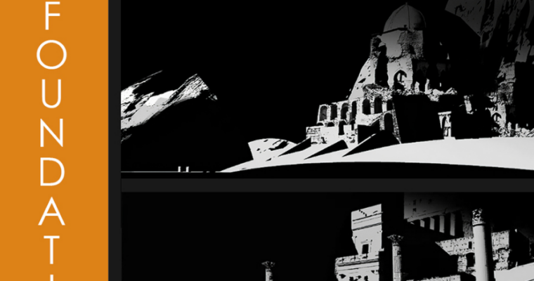 Foundation Patreon – Environment Concepts – Black & White Sketches