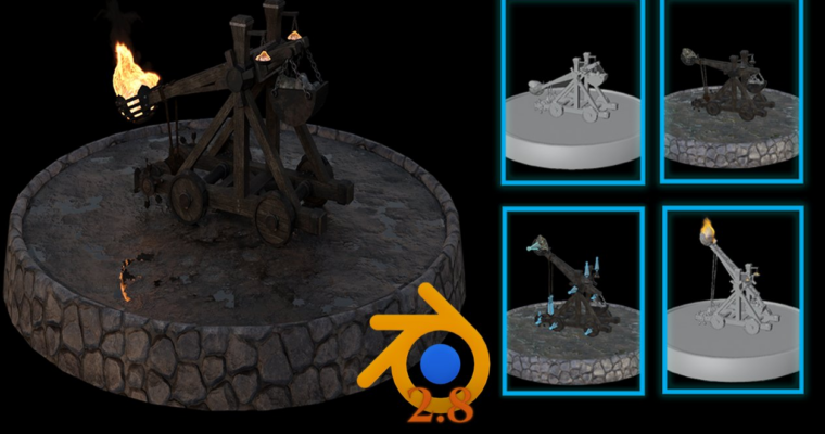 Blender 2.8 Model Texture Animate & Simulate Complete Guide (+Project Files)