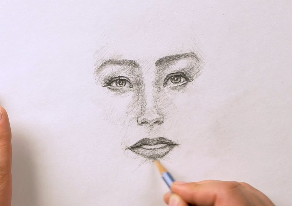 Buy Original Pencil Drawing 'portrait of Girl' C1980s Online in India - Etsy