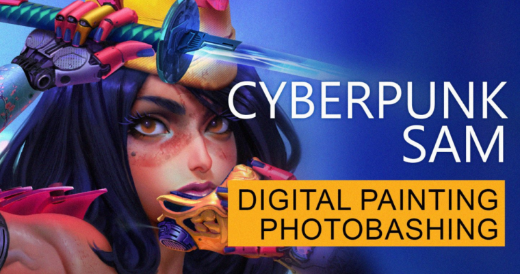 Cyberpunk Sam – From Sketch to Final