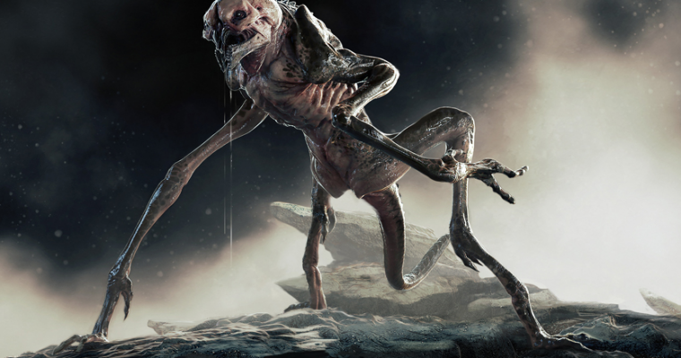 3D Creature Design Alien Rock Grubber