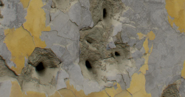 Plaster Wall with Parameter-driven Bullet Holes by Daniel Thiger