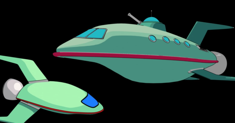 Learn 3D modeling by creating a Futurama Style Spaceship