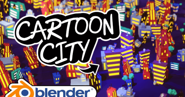Create A 3D Cartoon City Easy