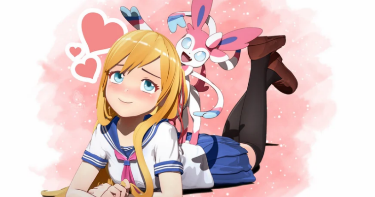 3D anime scene creation in ZBrush – Girl, bedroom, and Pokemon by Plua 3D Art