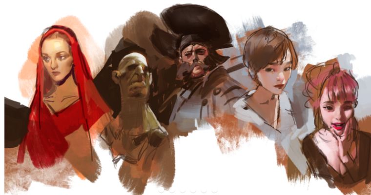 Stylized Portrait Study – Tutorial + Heads Painting Footage (All Real Time) by Ahmed Aldoori