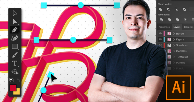 Adobe Illustrator para tipografía, lettering y caligrafía (Multi Subs)