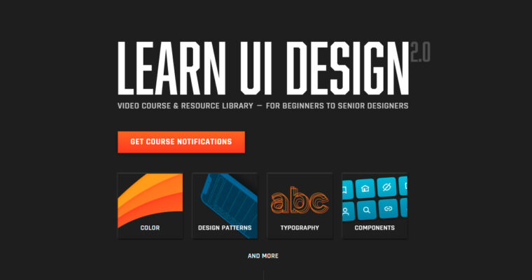 Learn UI Design – The Complete Online Video Course (Updated 1-2022)