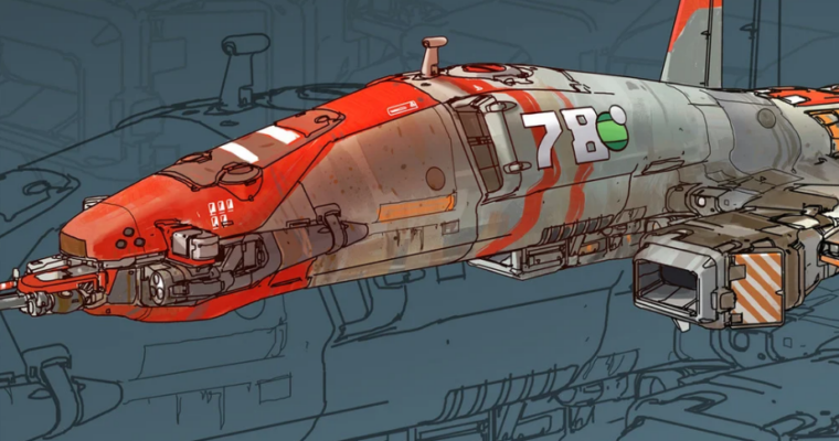 Line Spaceship by Sparth