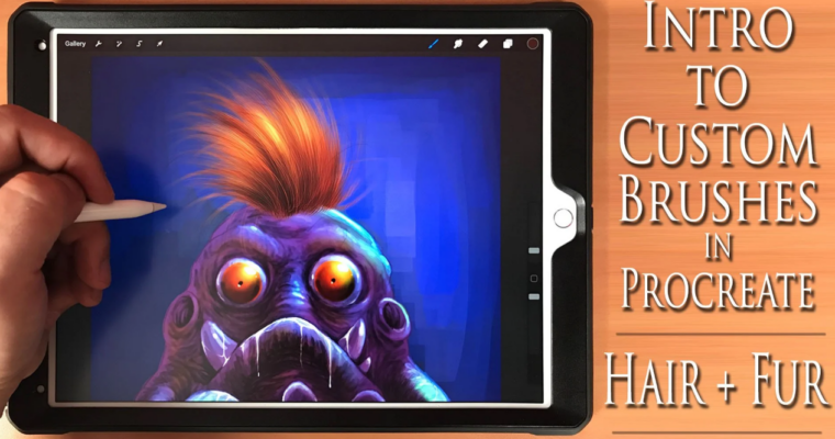 Intro to Custom Brushes in Procreate on the iPad Pro – Hair + Fur