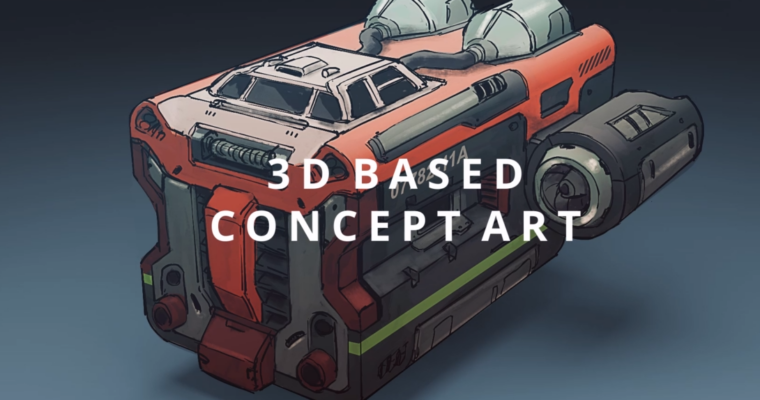 Spaceship Concept Art with Affinity Photo and Blender 2.9 by Daniel Kim