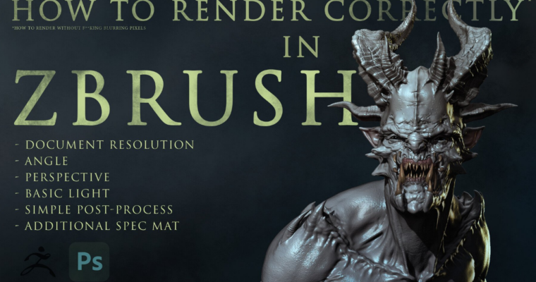 How to render correctly in ZBRUSH (Russian, Eng Sub)