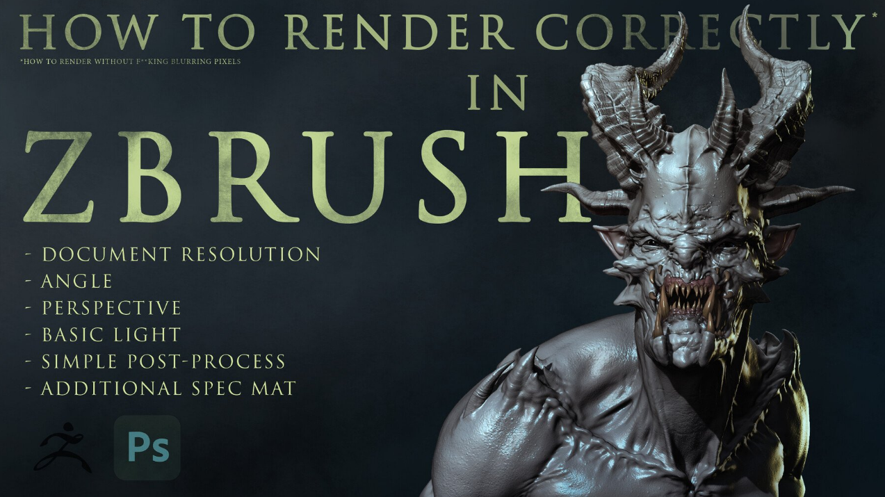 reder flat in zbrush