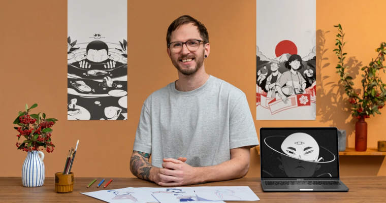 Dynamic Character Illustration by Thomas Rohlfs