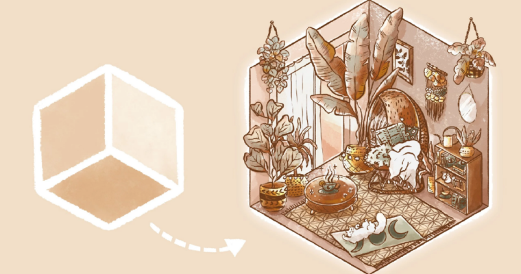 Isometric Illustration in Procreate – Design Your Dream Room