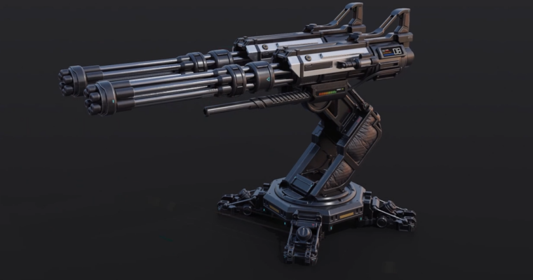 Blender Complete PBR Art Creation – Sci-fi Crate and Turret