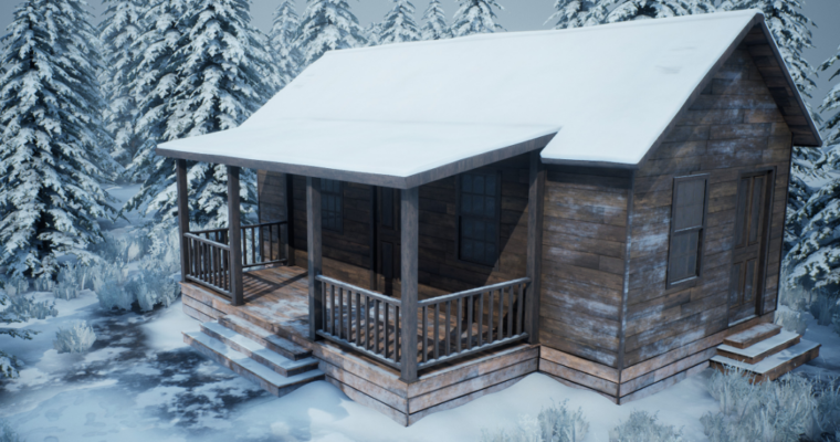 Environment Creation – Snowy Cabin