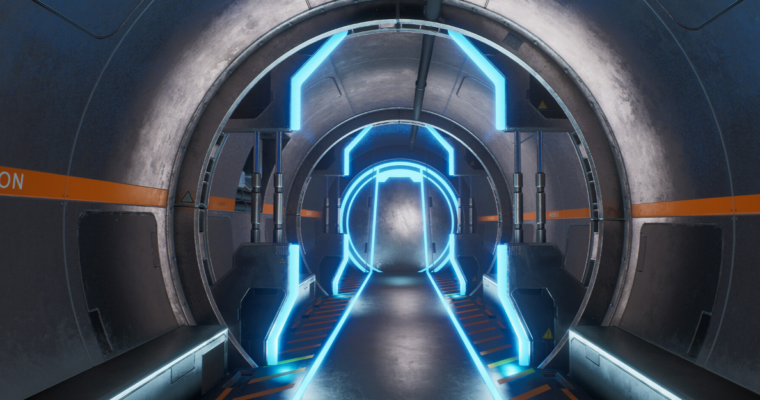 Futuristic Game Environment in Blender