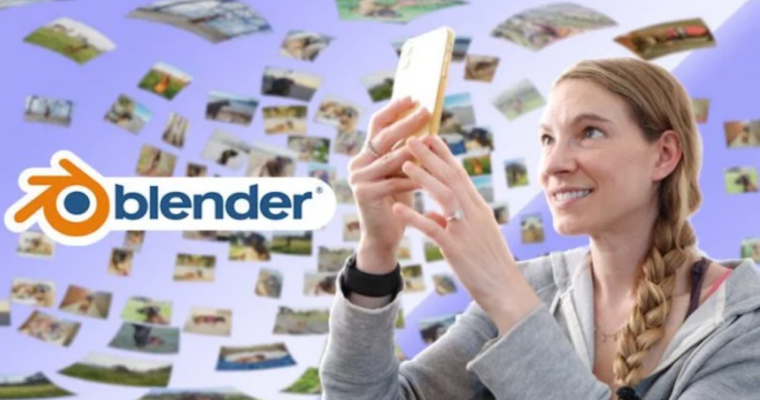 Animate a 3D Photo Collage in Blender – Fly Through and 360° Experience